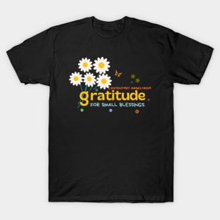 Contentment arises from gratitude for small blessings. T-Shirt